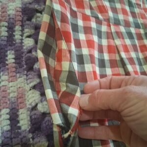 Women’s Red & White Plaid Jumpsuit / Romper